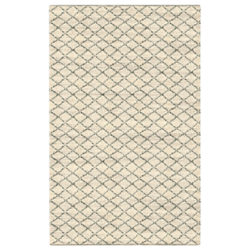 west elm Watercolour Trellis Rug, L244 x W152cm, Ivory